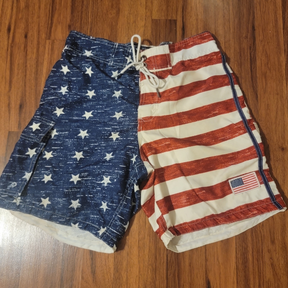 Exist Swim American Flag Swim Trunks - Size Medium